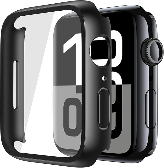 Misxi 2er Pack Harte PC Schutzhülle mit Gehärtetem Displayschutz für Apple Watch Series 10 (2024) 46mm, Ultra-dünn Anti-Fall Kratzfeste Abde