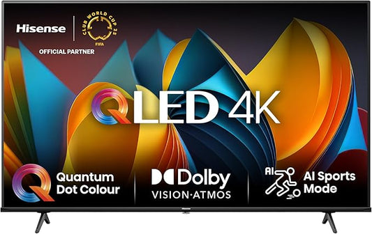 Hisense 65E7NQ 65 Zoll (164 cm) 4K UHD QLED Fernseher mit VIDAA OS, Dolby Vision Atmos, Bluetooth, Sprachfernbedienung 2024