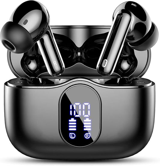 Dongguan Huien Electronic Technology Co.,Ltd Dongguan Huien LED- Bluetooth 5.4 Kopfhörer Kabellos, 40h Spielzeit, ENC, IP7 wasserdicht, Sport In-Ear mit 4 Mikrofonen