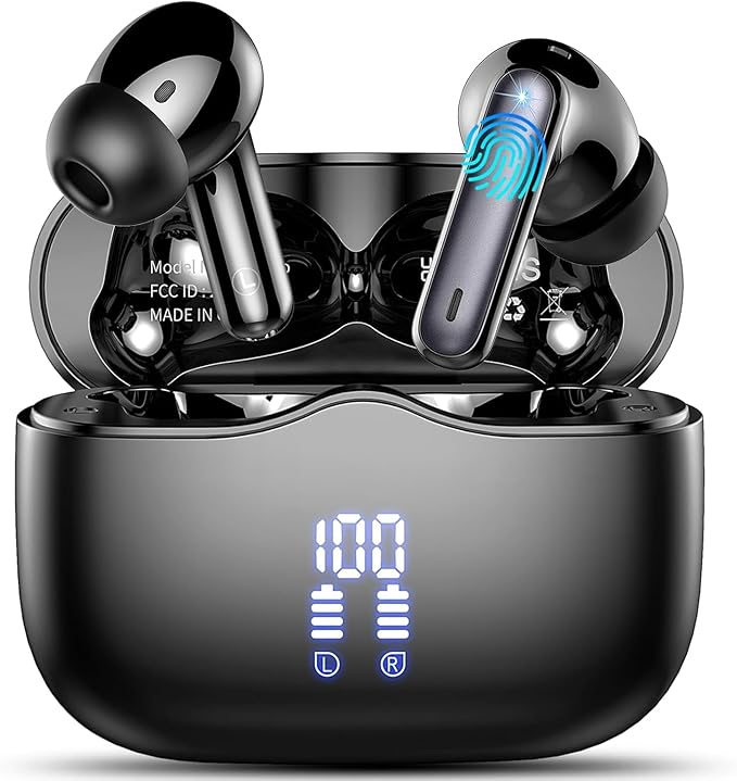Nein Auslaufartikel (Produktion durch Bluetooth Kopfhörer Kabellos 2023 In Ear mit 4 ENC Noise Cancelling, 40 Std Spielzeit, IP7 Wasserdicht, LED Anzeige, Tiefer Bass