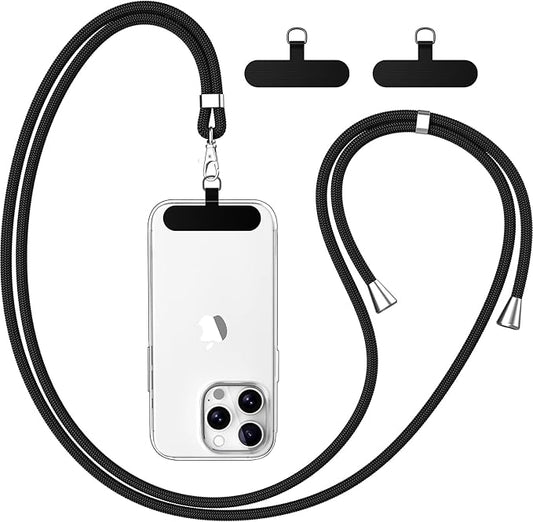 caslord Handyband Universal KAPIAN-BK, 2 Stück Patch für alle Smartphones 4-6,7 Zoll, abnehmbar & einstellbar, Schwarz