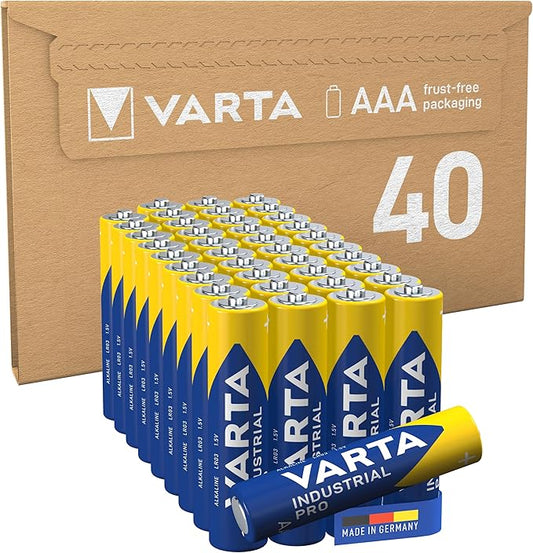 Nein Auslaufartikel (Produktion durch VARTA Industrial Pro AAA Alkaline Batterien, 40 Stück Vorratspack, 1,5V, Made in Germany, 10 Jahre Haltbarkeit