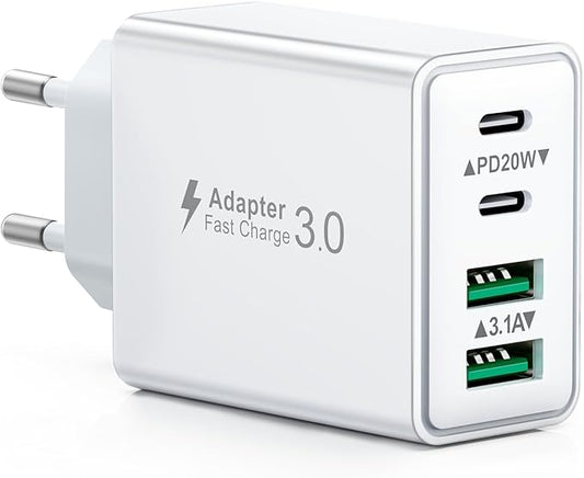 Shenzhen Bailejiku Trading Co.,Ltd Shenzhen Bailejiku Trading 40W USB-C Ladegerät PD3601 4 Ports Schnellladegerät für iPhone Samsung iPad