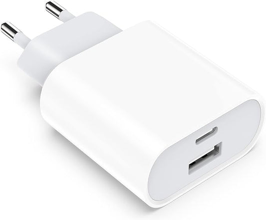 AZZURRA IMMOBILIARE DI PETRUCCI ALESSANDRO AZZURRA IMMOBILIARE 20W USB-C Ladegerät 2 Port Netzteil Schnellladeadapter für iPhone Samsung kompatibel