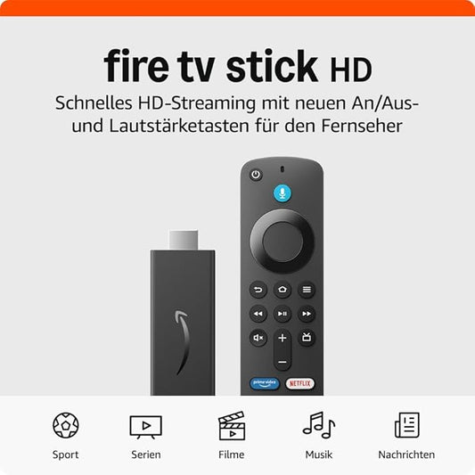 N/A Amazon Fire TV Stick HD (Neueste Generation) mit Alexa-Sprachfernbedienung, HD-Streaming & Free-TV