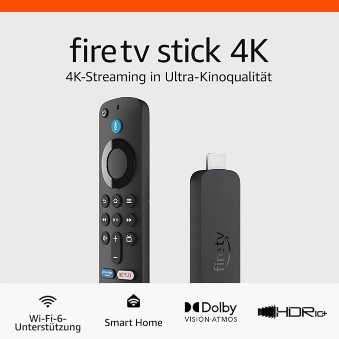N/A Amazon Fire TV Stick 4K mit Wi-Fi 6, Dolby Vision/Atmos, HDR10+ & 4K Ultra HD Streaming