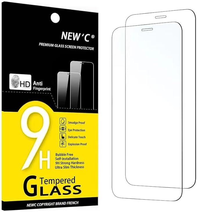 NEW'C 2x Panzerglas für iPhone 12/12 Pro (6,1 Zoll) 9H Härte HD Displayschutzfolie 0,33mm Ultraklar – 2021