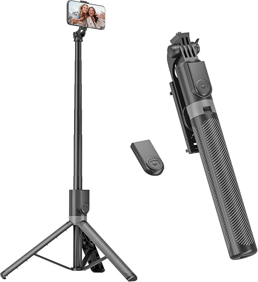 RISEOFLE 180 cm Handy Stativ & Selfie Stick mit drahtloser Fernbedienung für iPhone, Samsung, Android, Kamera