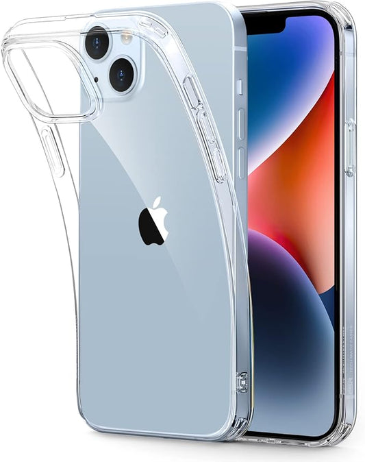 ESR Project Zero Hülle für iPhone 14/13: Stoßfest, transparent, vergilbungsbeständig, dünn, kabellos ladefähig – 2021