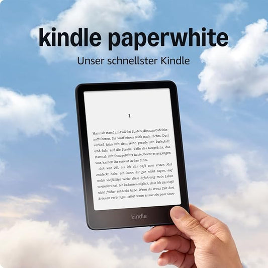 N/A Kindle Paperwhite (16 GB) – Unser schnellster Kindle mit 7-Zoll-Display, wochenlanger Akkulaufzeit & USB-C – ohne Werbung – schwarz