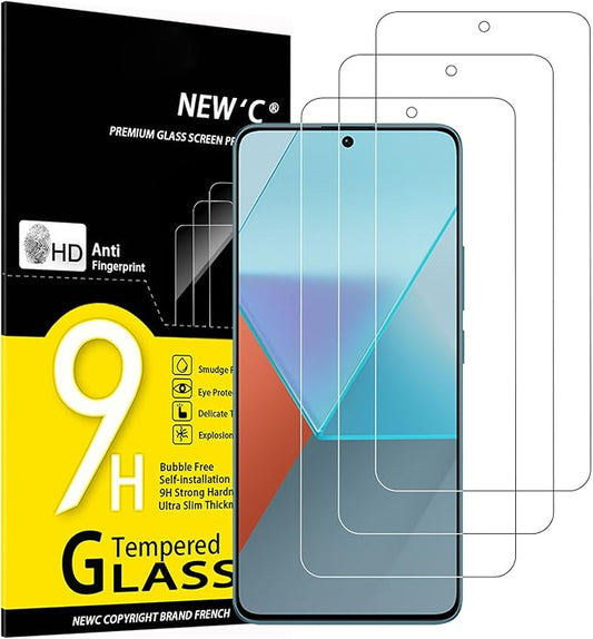 NEW'C 3x Displayschutzfolie HD 9H für Xiaomi Redmi Note 13 Pro 5G/4G 2024 - Ultraklar, kratzfest & ölabweisend