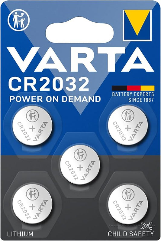 Nein Auslaufartikel (Produktion durch VARTA Knopfzellen CR2032 Lithium 3V, 5 Stück Power on Demand für Smart Home Geräte & Autoschlüssel