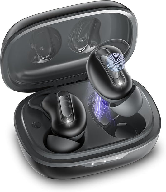 aggoo Bluetooth Kopfhörer IPX7 Schlafkopfhörer kabellos mit ANC+ENC 48H Hi-Fi Sound IPX7 wasserdicht für Seitenschläfer