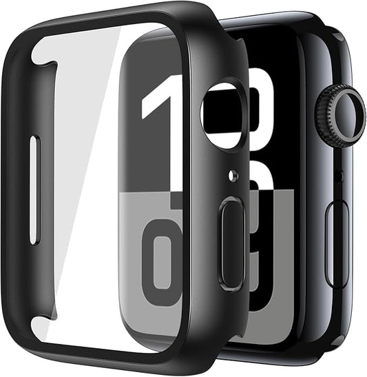 Misxi 2er Pack Harte PC Schutzhülle mit Gehärtetem Displayschutz für Apple Watch Series 10 (2024) 46mm, Ultra-dünn Anti-Fall Kratzfeste Abde