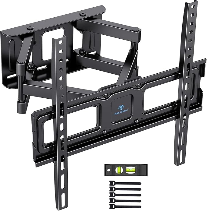 Nein Auslaufartikel (Produktion durch PERLESMITH TV Wandhalterung schwenkbar neigbar für 26-70 Zoll Flachbildschirme Curved TVs bis 45kg VESA 400x400mm