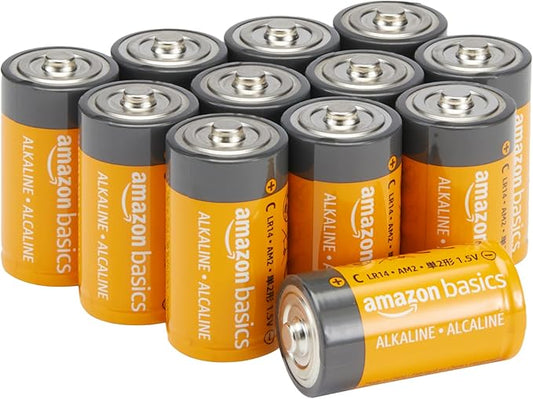 Amazon Basics Alkalibatterien Typ C (LR14-12PK) 1,5V Babyzellen, 12 Stück, 5 Jahre lagerfähig