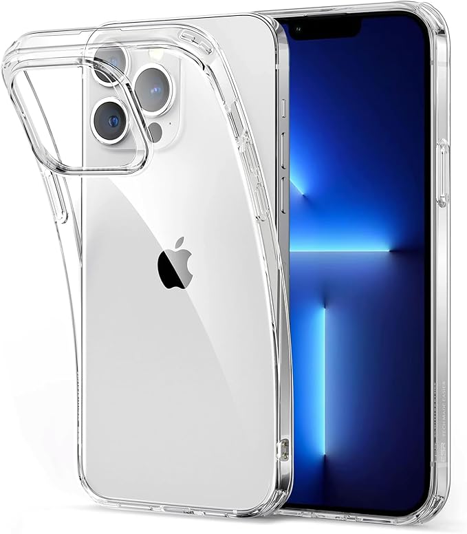 Oprimio Kristallklar Hülle für iPhone 13 Pro (2022) - Ultra Dünn, 100% Durchsichtig, Anti-Vergilbung, Tropfenfrei