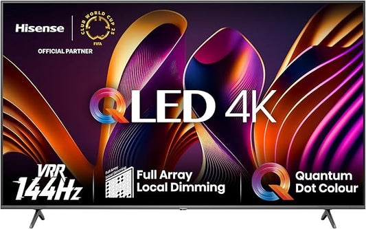 Hisense 55E7NQ Pro 139 cm (55 Zoll) 4K UHD QLED Smart TV, Triple Tuner, Dolby Vision IQ Atmos, 144Hz VRR, Game Mode Pro, Alexa, 2024